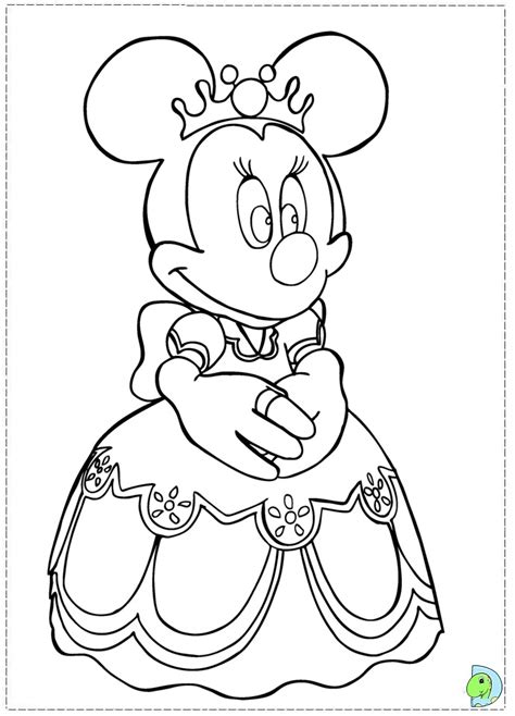 This shows the iconic pose of minnie mouse with an open, cheerful smile, surrounded by hearts. Minnie Mouse Bow Coloring Page at GetColorings.com | Free ...