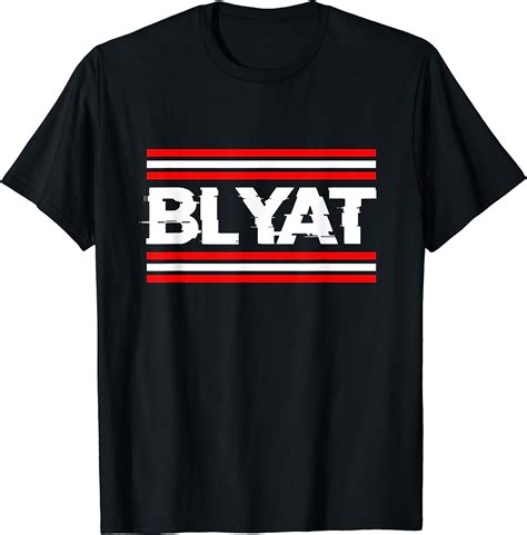 Blyat T Shirt 2020 Blyat Stripe Logo Print Official Ibz Jay T Shirt Uk Clothing