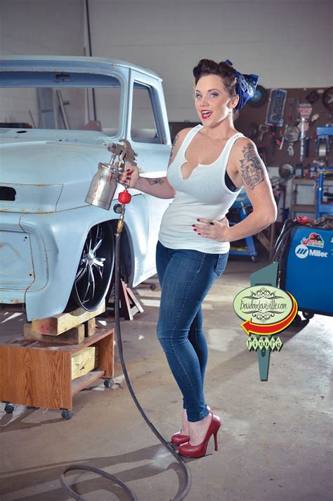 Zsu Zsu Star In A Hot Rod Garage Boudoir Louisville Pin Up Art And Artists