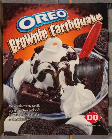 Dairy Queen Promotional Poster Oreo Brownie Earthquake Dq Ebay