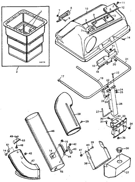 Grass Bagger Diagram And Parts List For Model 502255193 Craftsman Parts
