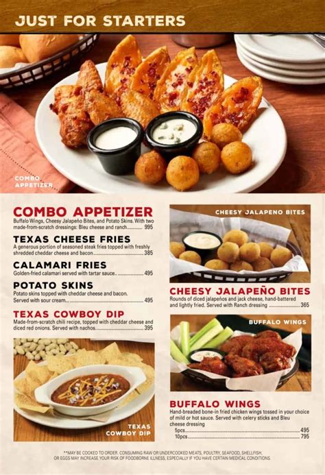 Texas Roadhouse Menu And Updated Prices In Philippines 2023