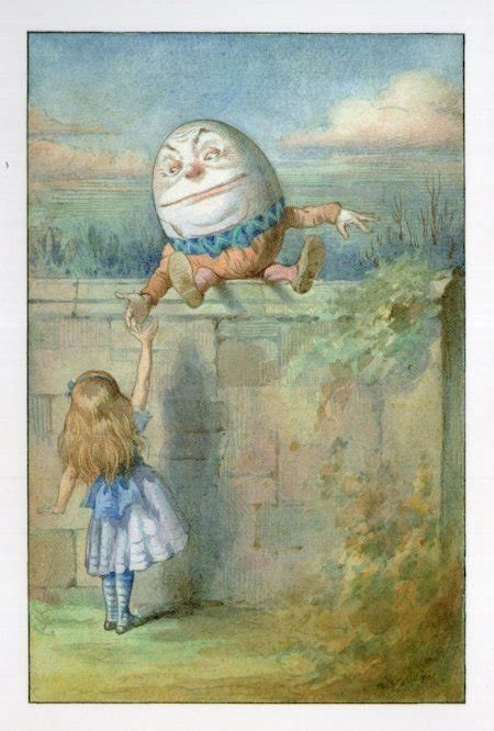 Eggman Humpty Dumpty Of Nursery Rhyme Alice In Wonderland Postcard