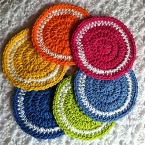 Lakeview Cottage Kids Free Crochet Coaster Pattern Colors Of The