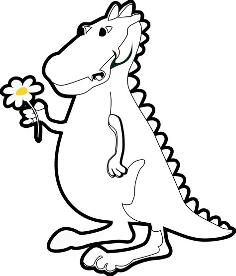 Dinosaur Clipart Black And White | Free download on ClipArtMag