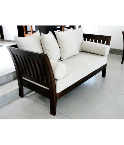 Solid wooden sofa with wooden interior & exterior. Stratego Solid wood sofa set with cushion and covers(3+1+1) - Buy Stratego Solid wood sofa set ...
