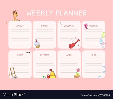 Create Your Monday To Friday Kids Schedule Template Get Your Calendar