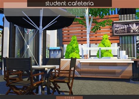Student Cafeteria By Praline At Cross Design Sims 4 Updates