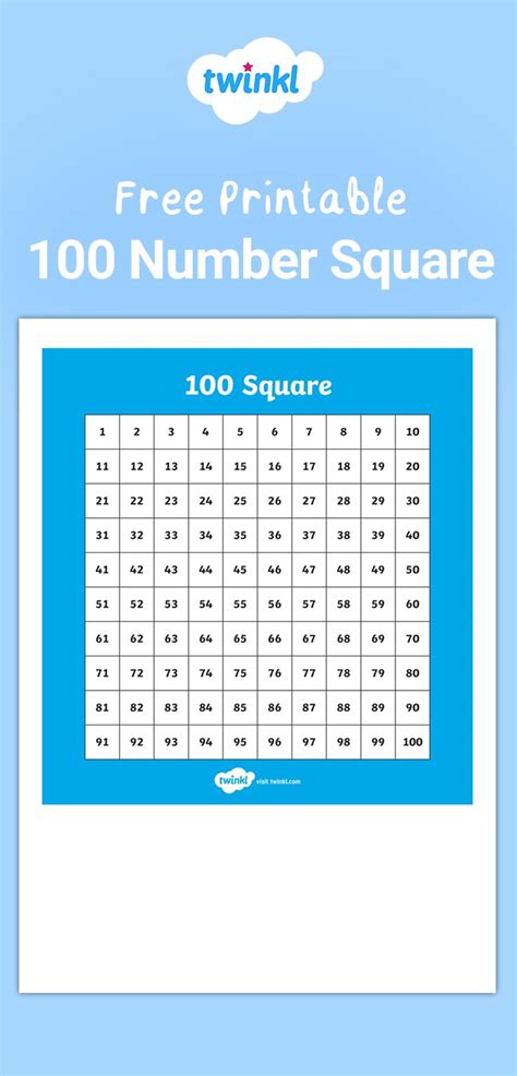 Free 100 Number Square Teaching Resources Tutoring Business School