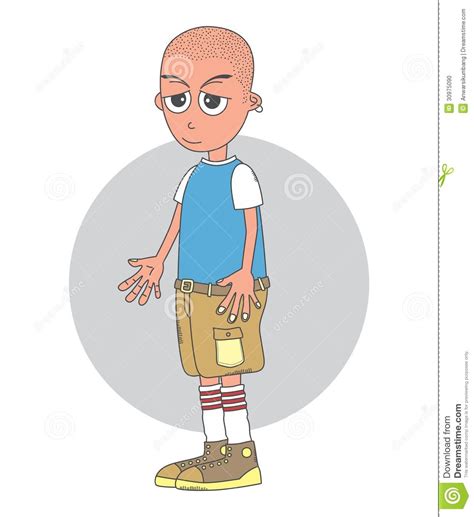 Bald Man Cartoon Character Stock Photo Image 30975090