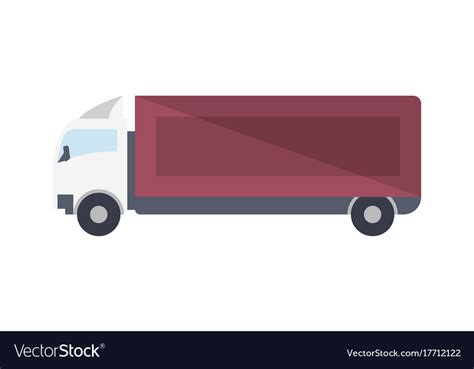 Modern Lorry Truck Side View Icon Royalty Free Vector Image