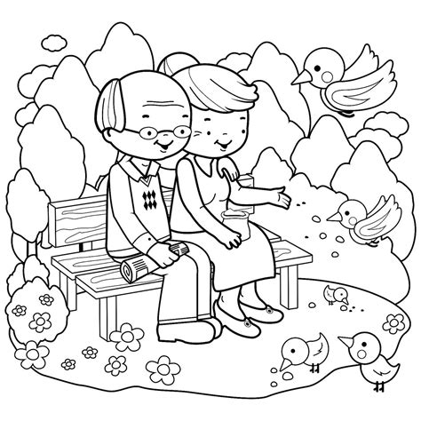 Grandparents Coloring Pages Free And Fun Printable Coloring Pages Of