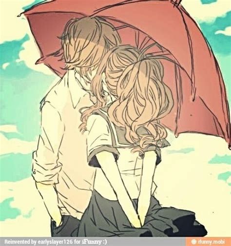 Image Result For Manga Couples Under The Umbrella Kiss Anime Anime