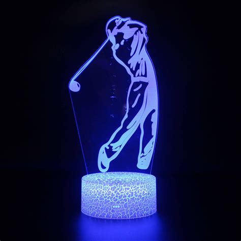 Golfer 3d Optical Illusion Lamp — 3d Optical Lamp