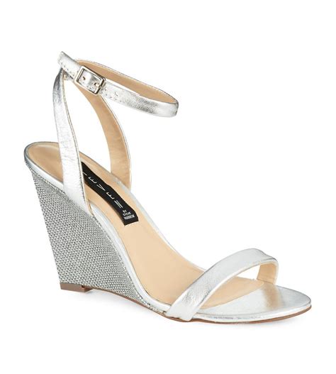 Silver Wedge Sandals