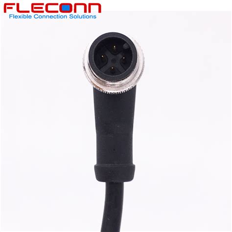 Ip67 M8 3 Pin 4 Pin Right Angle Molded Male Connector Cable