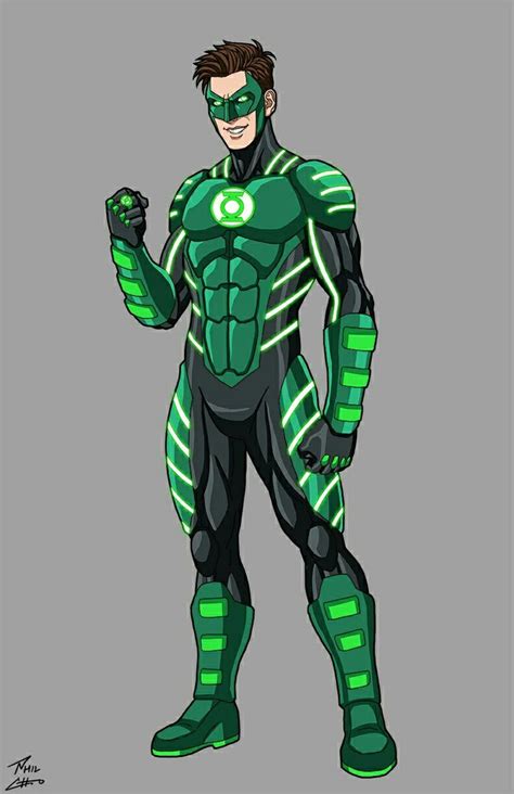 The Green Lantern Is Standing With His Hands In His Pockets And Wearing