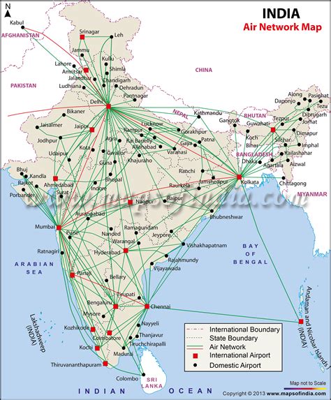 Indian Air Network Map Rgeography