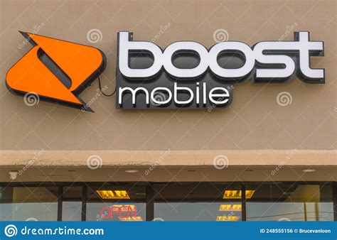 Boost Mobile Store Facade Brand And Logo Signage Editorial Photo