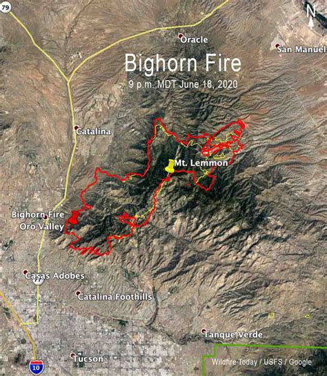 Bighorn Fire North Of Tucson Burns Past Mt Lemmon Wildfire Today