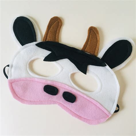 Any Size Cow Mask Storytelling Farm Animal Costume Felt Cow Mask In