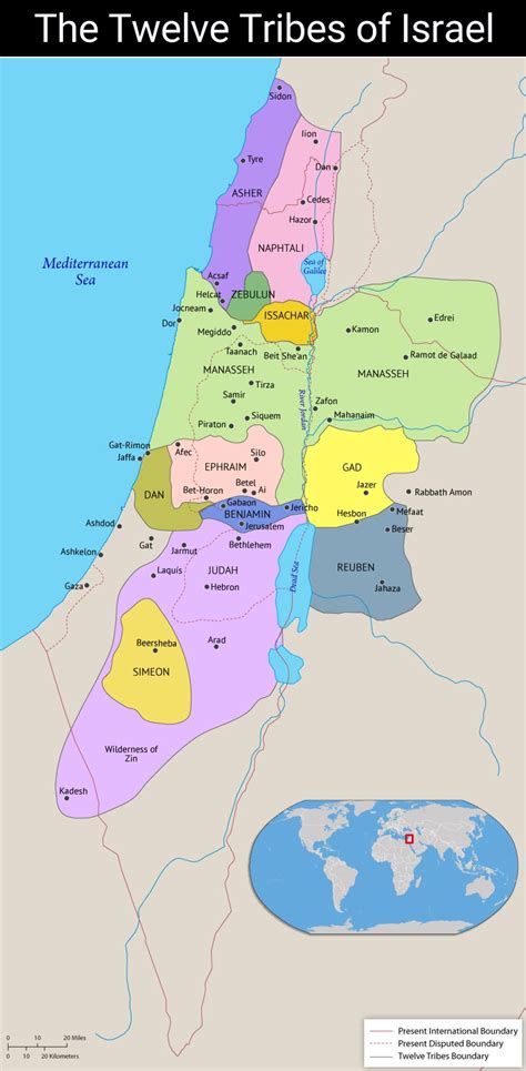 Tribes Of Israel Today Map