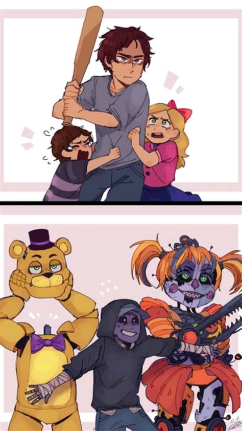 The Afton Siblings As They Grow Up With The Time👫☺️💖 Fnaf Drawings