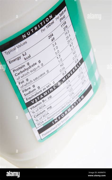 32 Skim Milk Food Label Labels 2021
