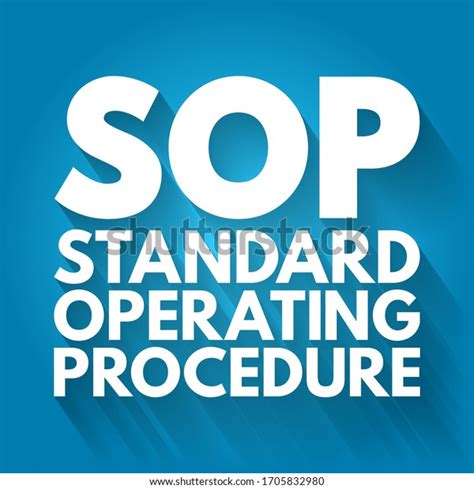 Sop Standard Operating Procedure Acronym Business Stock Vector Royalty Free 1705832980