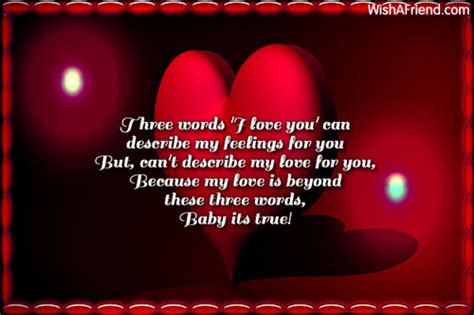 Three Words I Love You Can Romantic Message