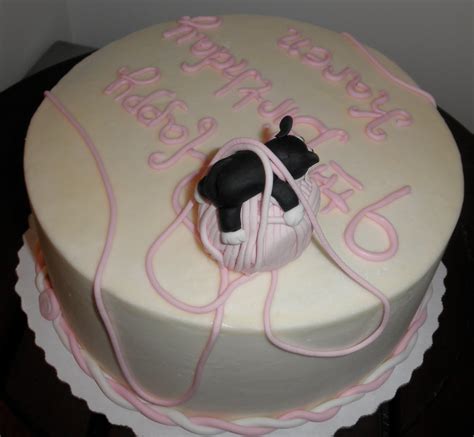 Cat kitten birthday cake design ideas decorating tutorial video at home by rasna @ rasnabakessubscribe to our youtube channel follow the . Sweet T's Cake Design: Black & White Cat on Pink Ball of ...