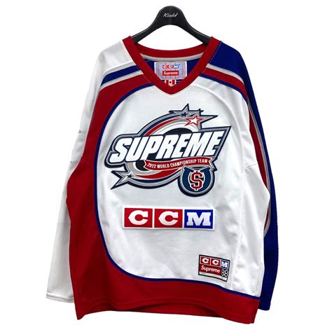 Supreme 2022aw Ccmr All Stars Hockey Jersey ホッケー ジャージtシャツ ホワイト、レッド サイズ