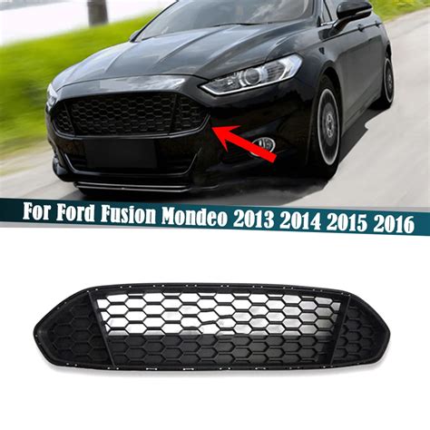 Car Front Bumper Centre Grille Honeycomb Hex Mesh Glossy Black Upper