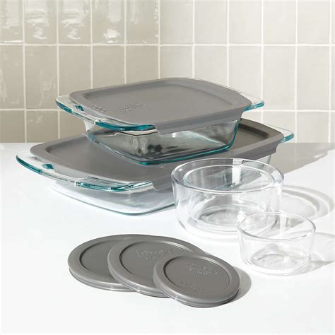 Pyrex 10 Piece Storage And Glass Bakeware Set Reviews Crate And Barrel Canada
