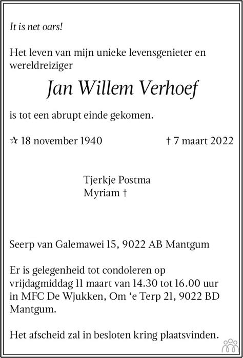 Willem Wim Hendriks Overlijdensbericht En Condoleances My Xxx Hot Girl