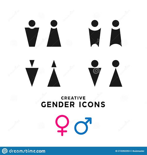 Creative Gender Icons For Designers Stock Vector Illustration Of