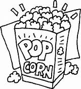 Popcorn Bucket Coloring Sheet Images