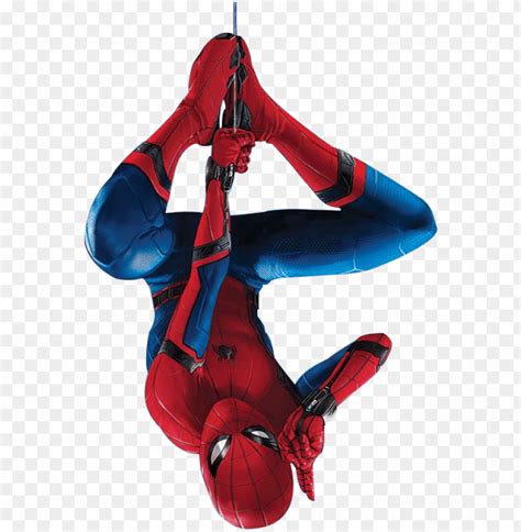 Download spider man homecoming by - spiderman hanging upside dow png