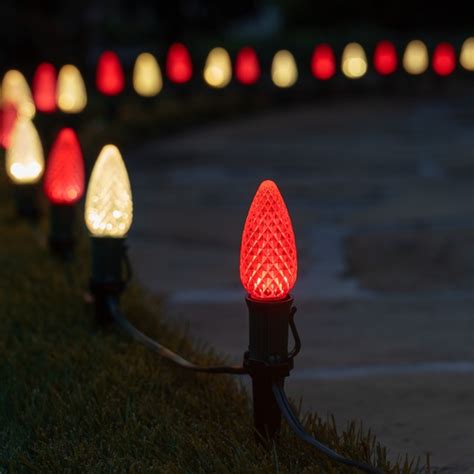 Christmas Pathway Lights C9 Warm White Red Opticore Christmas Led