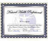 Pictures of Natural Holistic Remedies Certificate
