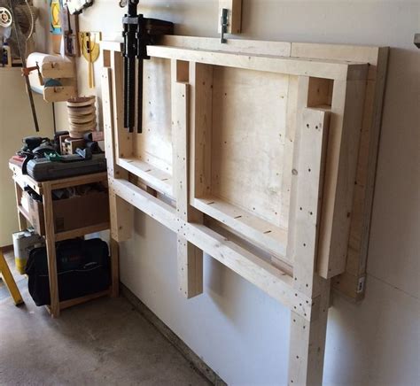 Fold Up Workbench For My Small Garage Shop Small Garage Workbench