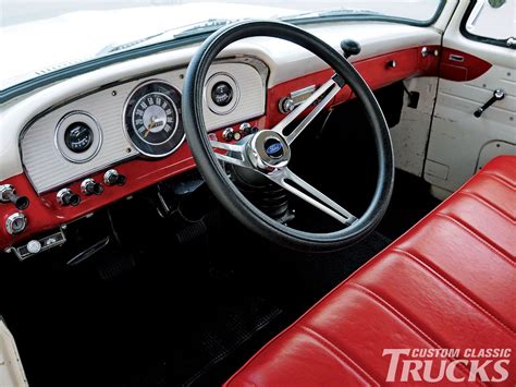 Interior F 100 1962 Ford F100 Interior Wheel Upgrade Custom Leather