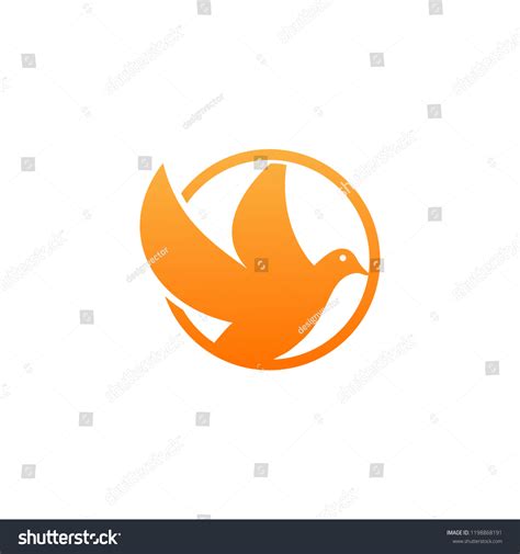 Dove Fly Peace Bird Vector Stock Vector Royalty Free 1198868191