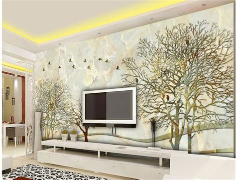 Custom 3d Wallpaper Marble Abstract Forest Background Wall