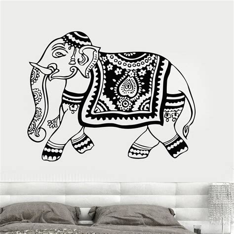 Elephant India Hindu Animal Hinduism Vinyl Wall Sticker Home Decor