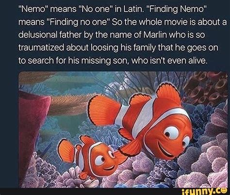 Nemo Means No One In Latin Finding Nemo Means Finding No One So