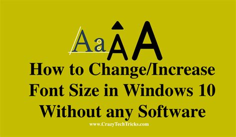 The text in the second picture is larger than the text of the first one. How to Change/Increase Font Size in Windows 10 Without any ...