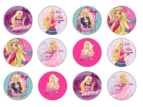 Barbie Edible Cake Decoration Cupcake Toppers A Icing Wafer Sheet