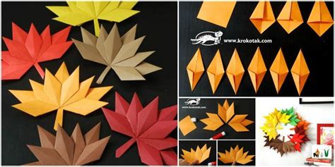 Diy Origami Fall Leaf Paper Wreath Paper Wreath Paper Crafts Diy