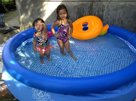 Curly brackets are used to group characters. Family Bonding: A rubber pool in our home